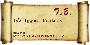 Tölgyesi Beatrix névjegykártya