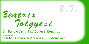 beatrix tolgyesi business card